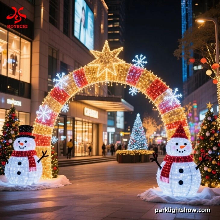 HOYECHI Snowman LED Light Arch With Christmas Sign For Outdoor Use suppliers